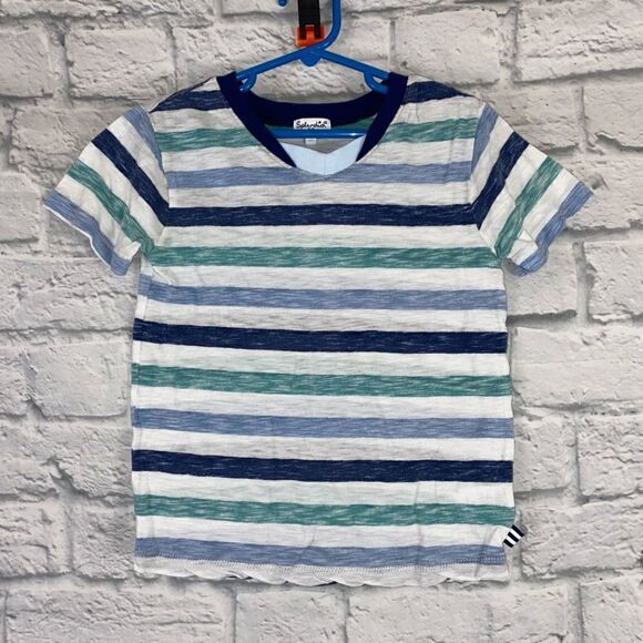 Splendid stripe short sleeve Crewneck t-shirt little boys sz 5/6 - Picture 1 of 5